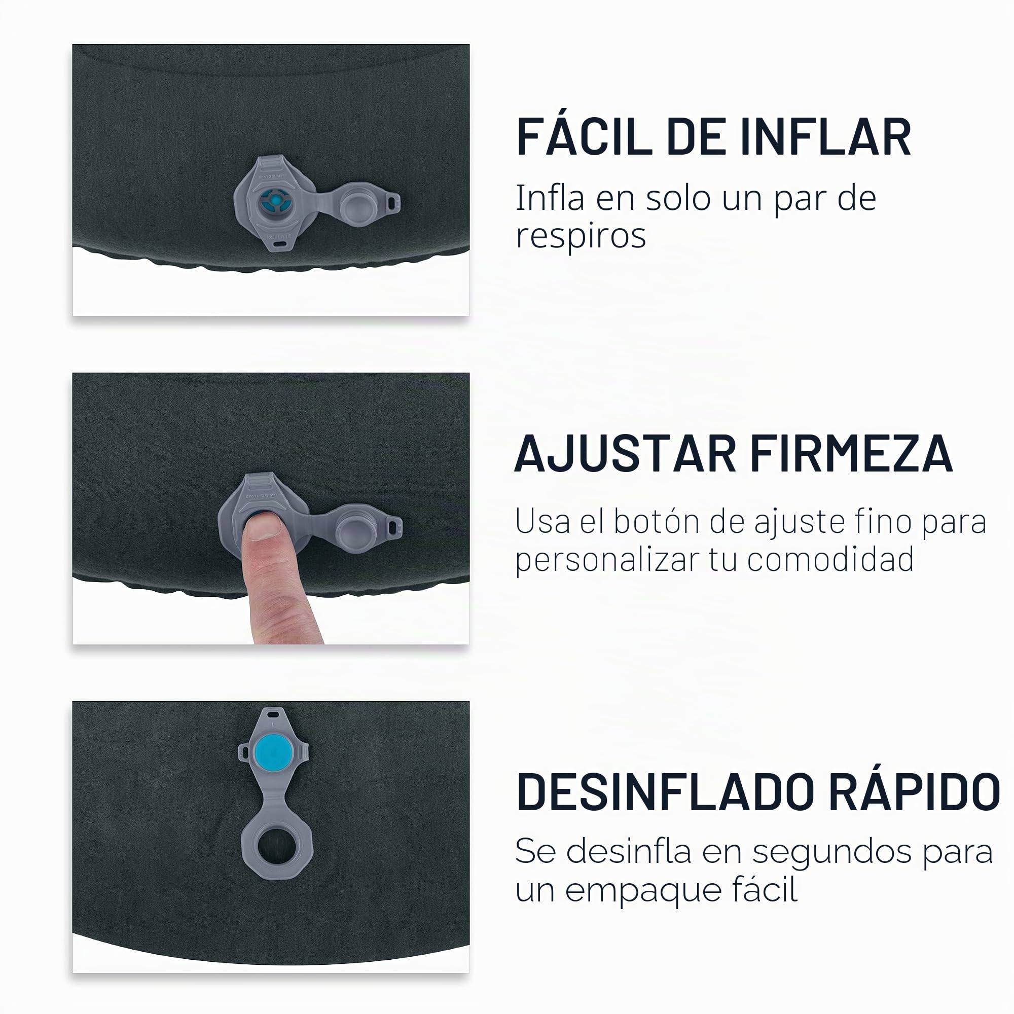 SEA TO SUMMIT Almohada - Aeros Ultralight Pillow L Turquesa Color: Turquesa