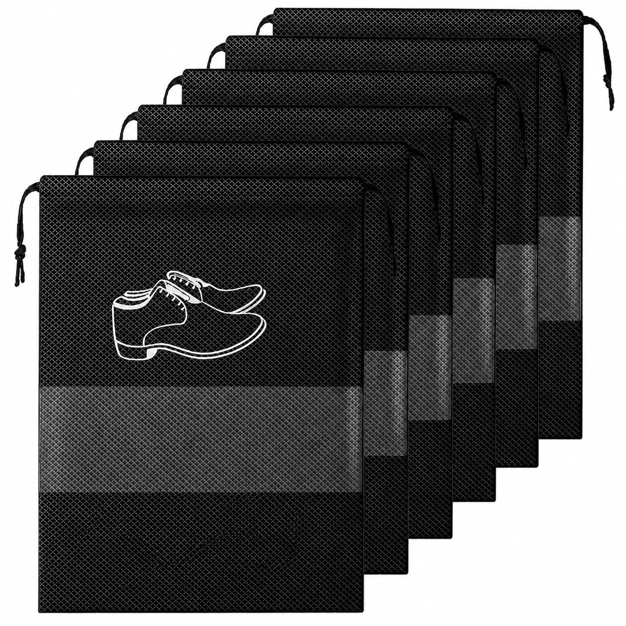 dhanshri Shoe Storage Bags for Travel & Organizer | Reusable Drawstring Shoe Covers with Transparent Window | Dustproof & Waterproof Shoe Pouch (Set of 6)-picture-26