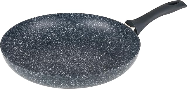 Russell Hobbs RH00843EU Frying Pan, Non-Stick Large Cooking Pan, Induction Hob Suitable, Dual Layer Coating, Use Little To No Oil, Nightfall Stone Collection, Blue Marble, 30 cm