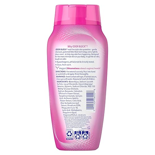 Miniatura 7 de Vagisil Wash íntimo femenino de bloque de olor diario para mujeres probado por ginecólogos 12 onzas el embalaje puede variar