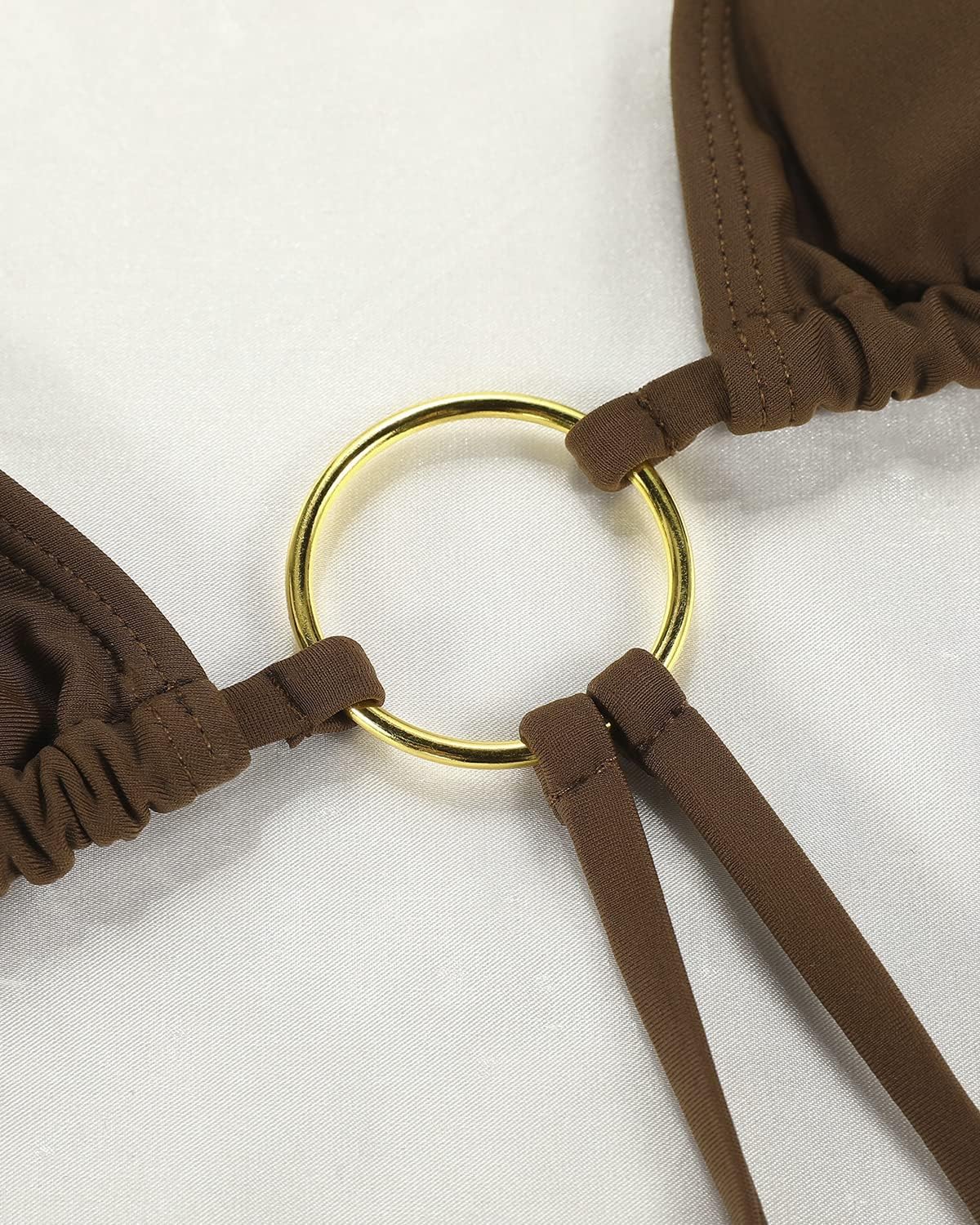 Women Halter String Bikini Set Sexy Thong Cheeky Two Piece Swimsuits Solid Color Bathing Swimwear - Image 5