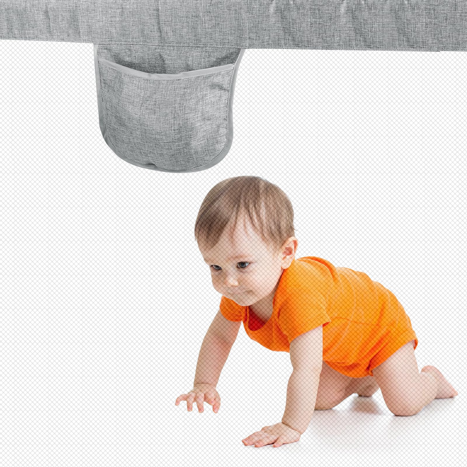 Barriera per letto per bambini da 175 cm, protezione contro le cadute, barriera di sicurezza per bambini con 10 altezze regolabili, telaio in metallo, pieghevole, stabile e durevole