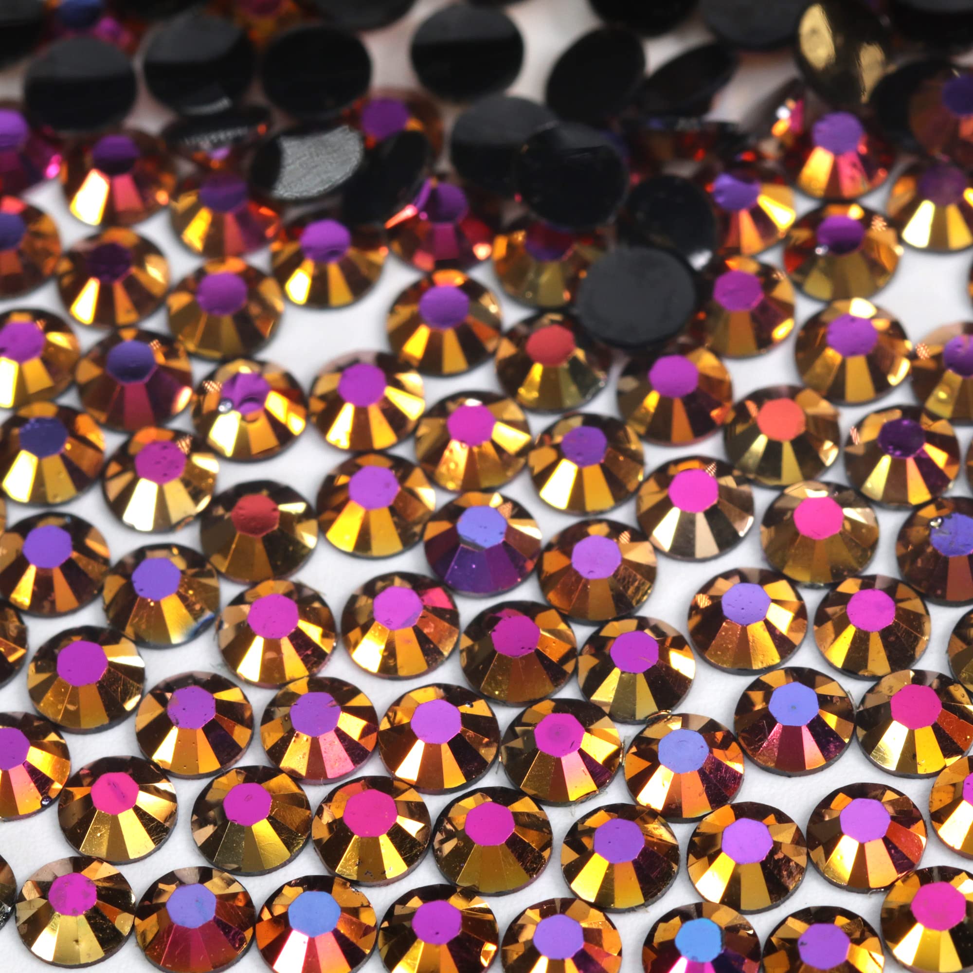250pcs 6mm Flat Back Non-Stick Rhinestone Crystal Diamantes Nail Art & Craft Scrapbooking Embellishments 90 Available Colours (6mm, AB Clear #A13) — view 13