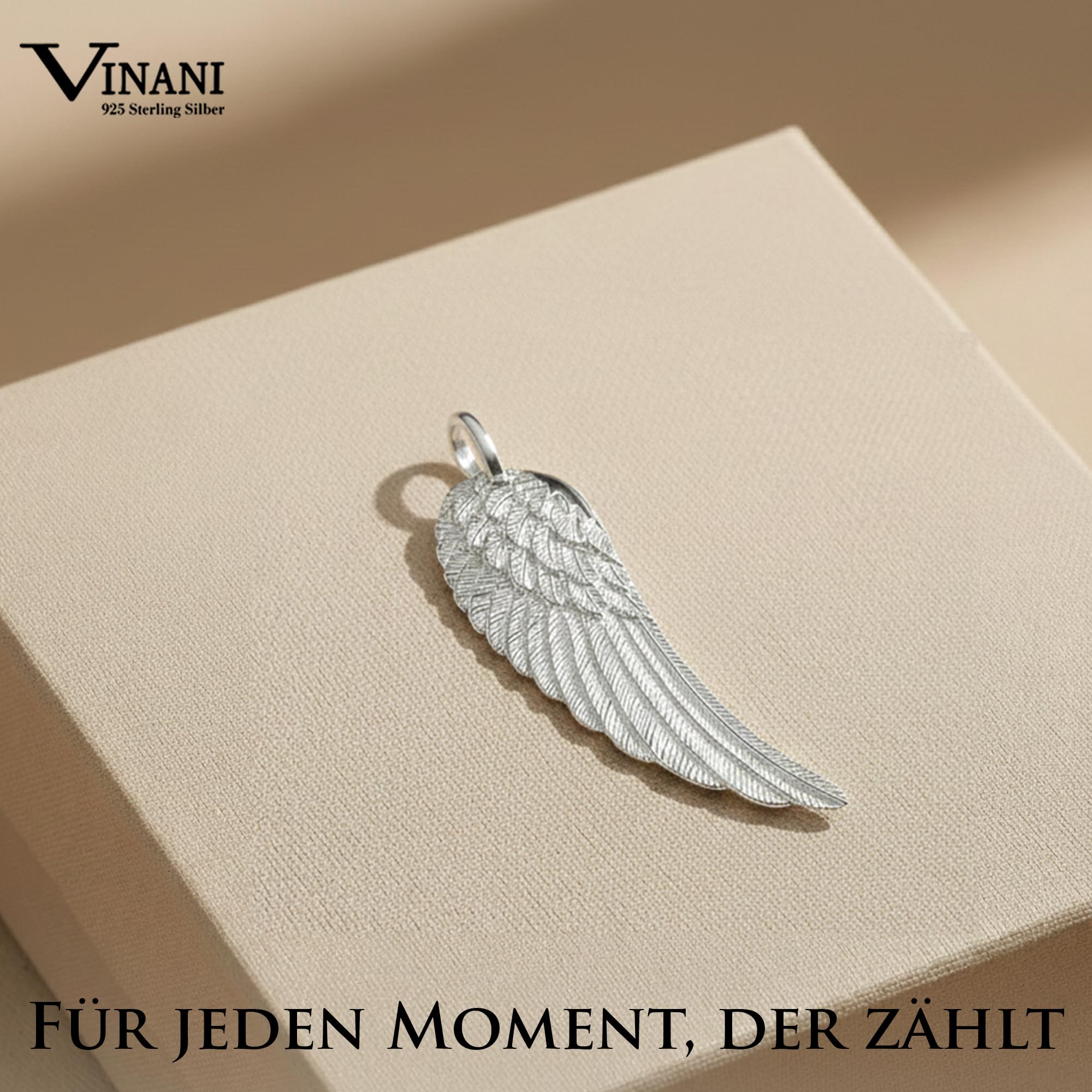 Vinani Anhänger Flügel mattiert 925 Sterling Silber 2AFL-EZ