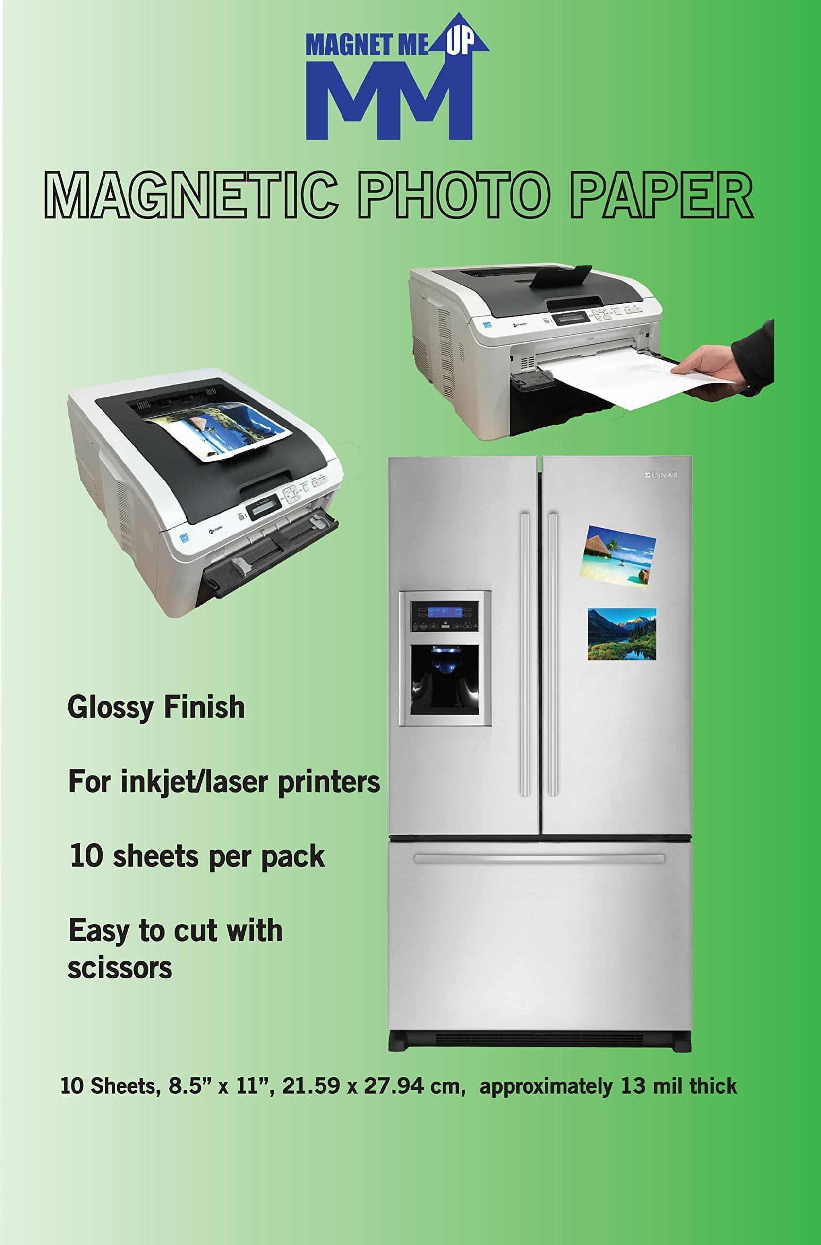 Printable Glossy Magnetic Photo Paper 10 Pack