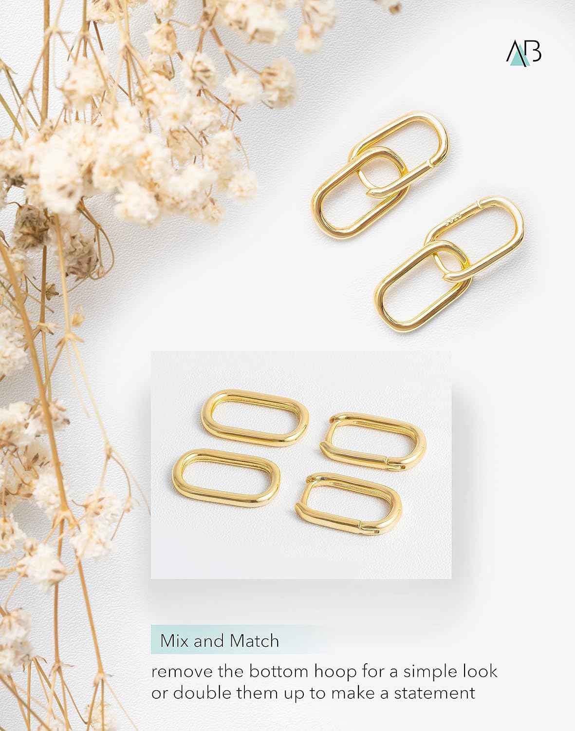 Altitude Boutique Gold or Silver Paperclip Chain Link Earrings | Drop Dangle Earrings | Versatile Link Hoop Earrings for Women - Image 6