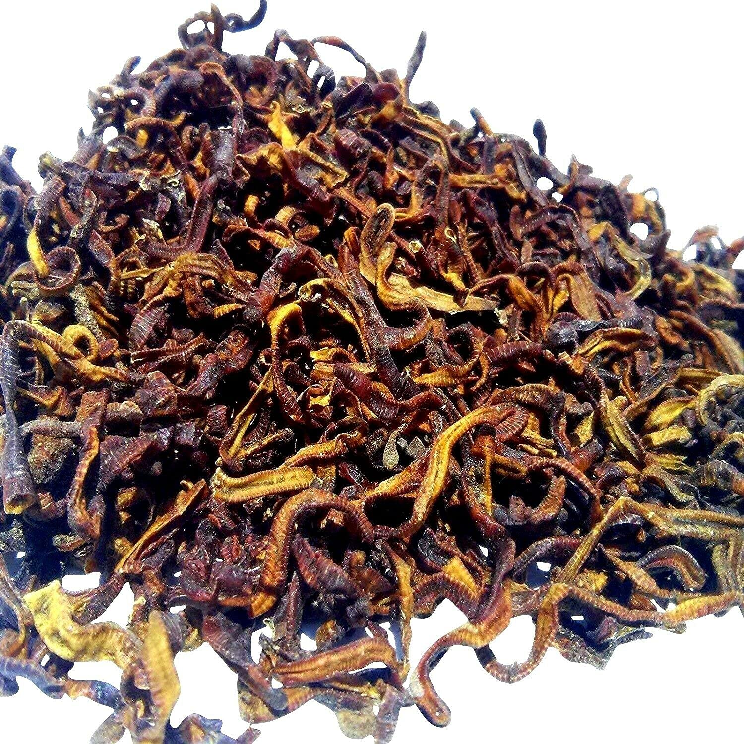 Aquatic Foods Inc. Earthworms, Freeze Dried Earthworms Perfect Hight Protein Diet for Large Tropicals, Pond Fish, All Turtles, Hamsters, All Rodents,