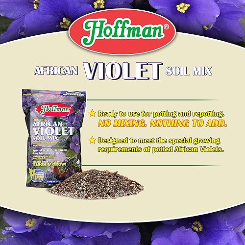 Miniatura 2 de Hoffman 10301 Mezcla de suelo de violeta africana orgánica, 4 cuartos de galón