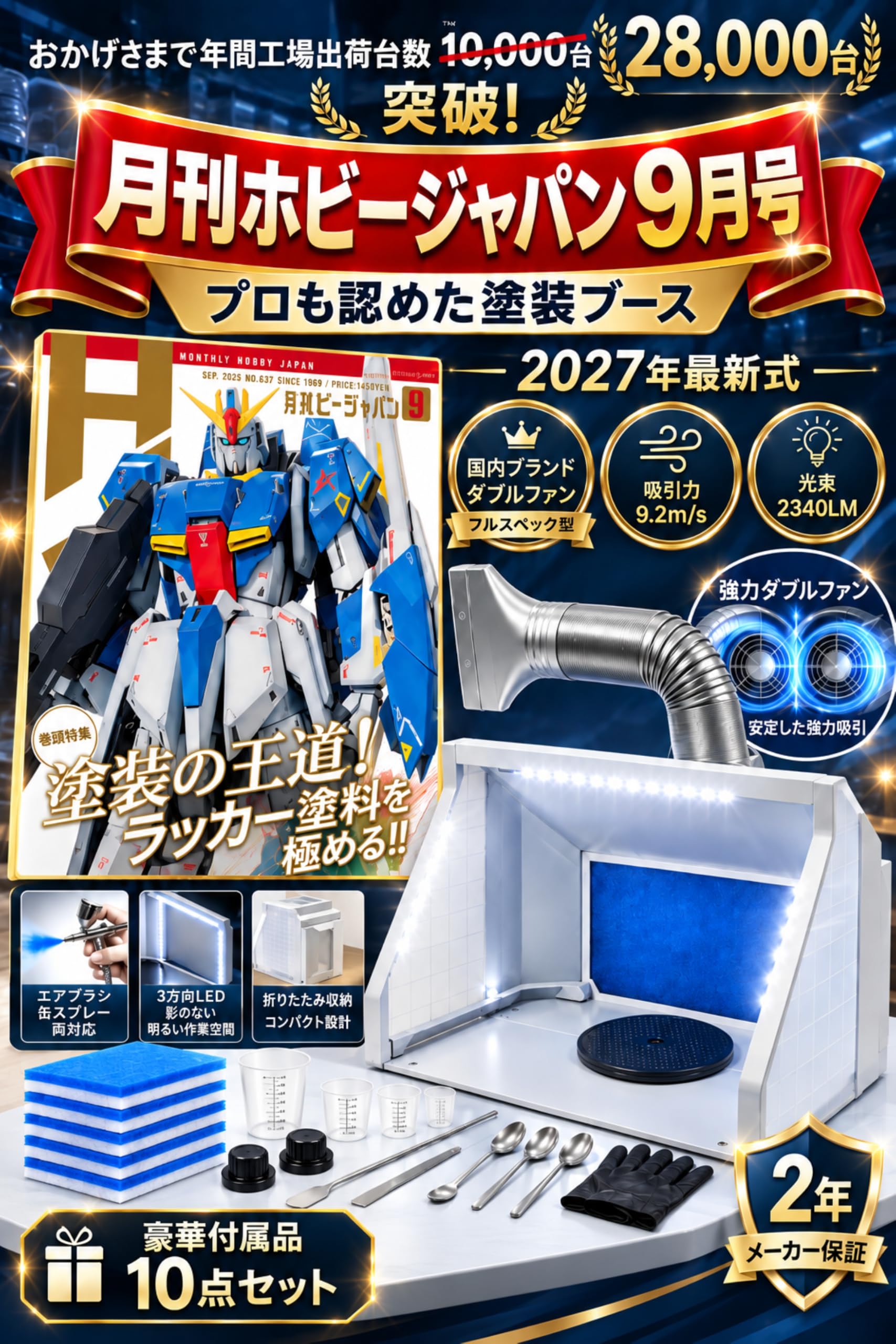 Amazon | 【月間ホビージャパン掲載】塗装ブース ダブルファン 2026年