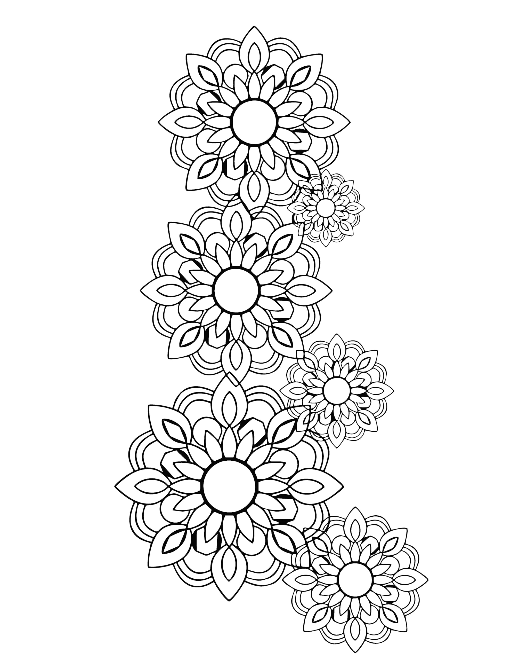 CREATIVE GRAPHICS Flower Wall Art Panel, Black and White, 76 x 38 cm Decorative Indoor Wall Decor for Living Room, Bedroom, Office-image-45