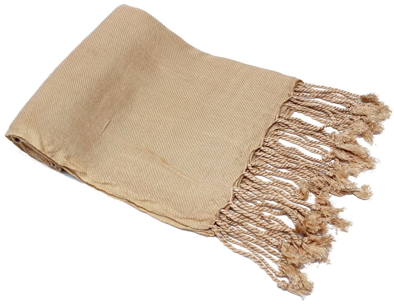 Kuldip Women's Beige 'Seconds' Pashmina Scarf - Great Value Shawl & Wrap With Minor Flaws In