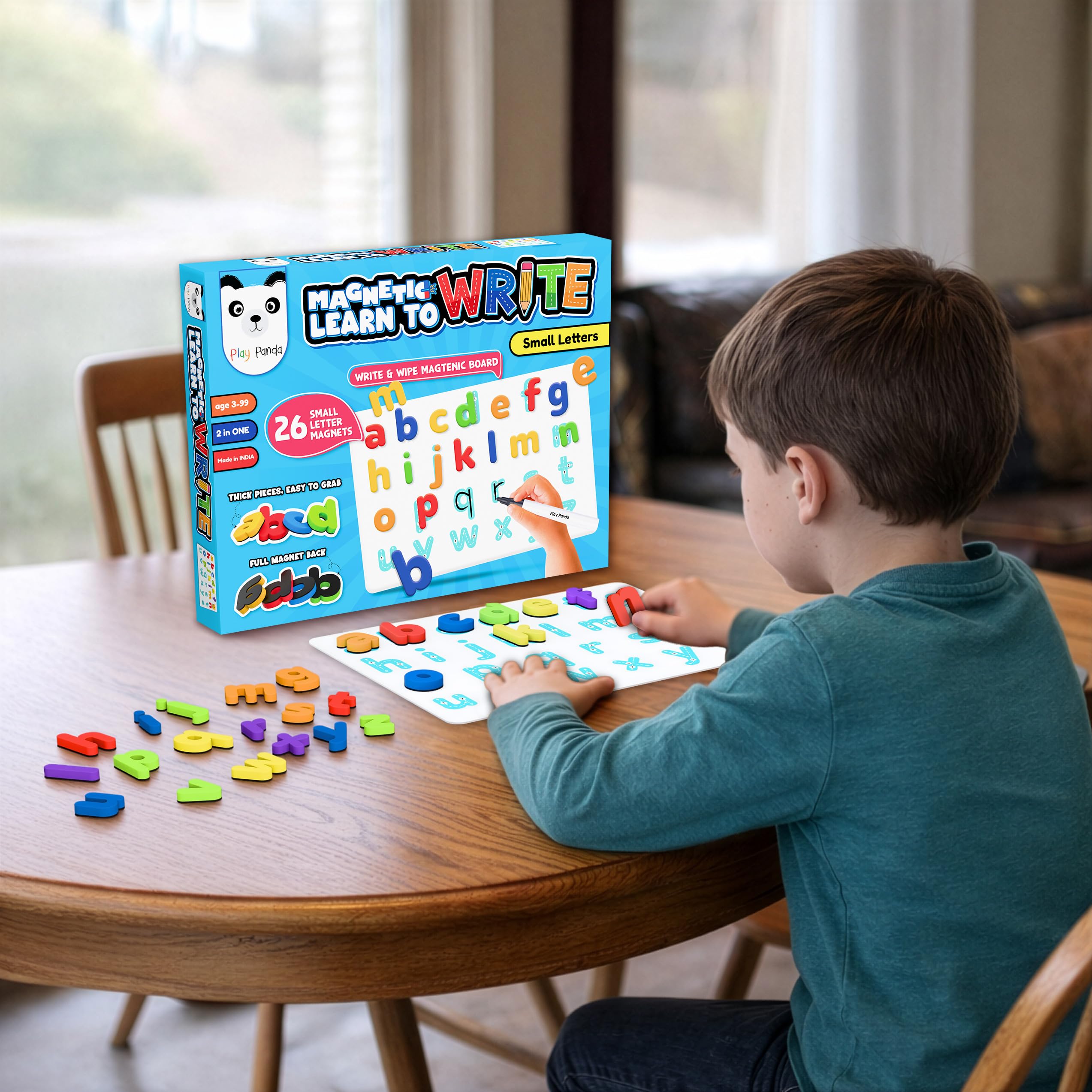 Play Panda Learn to Write Small Letter Magnetic Learning Board Game for Kids 1