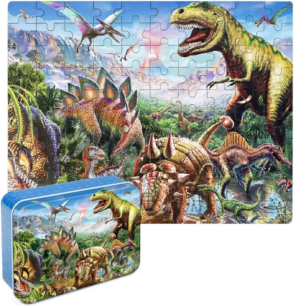 Daisy Chain 12 恐竜ジャケ Dino Map 100 Piece Jigsaw Puzzle