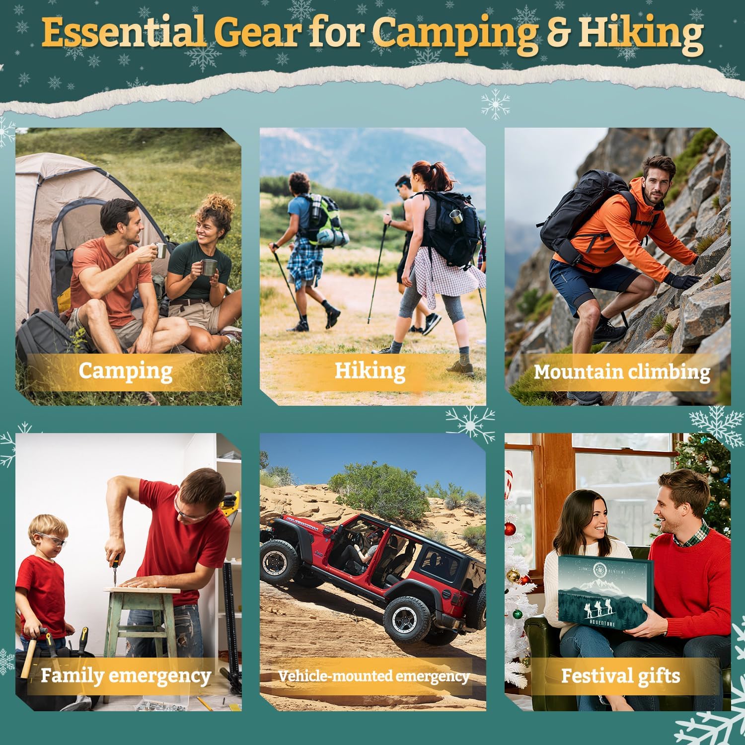 MOVINPE Survival Kits Advent Calendar 2025, 24 Days of Emergency Survival Gear Tools for Men & Teenage Boys – Camping, Hiking, Hunting & Outdoor Adventure Christmas Countdown Gifts - Image 4