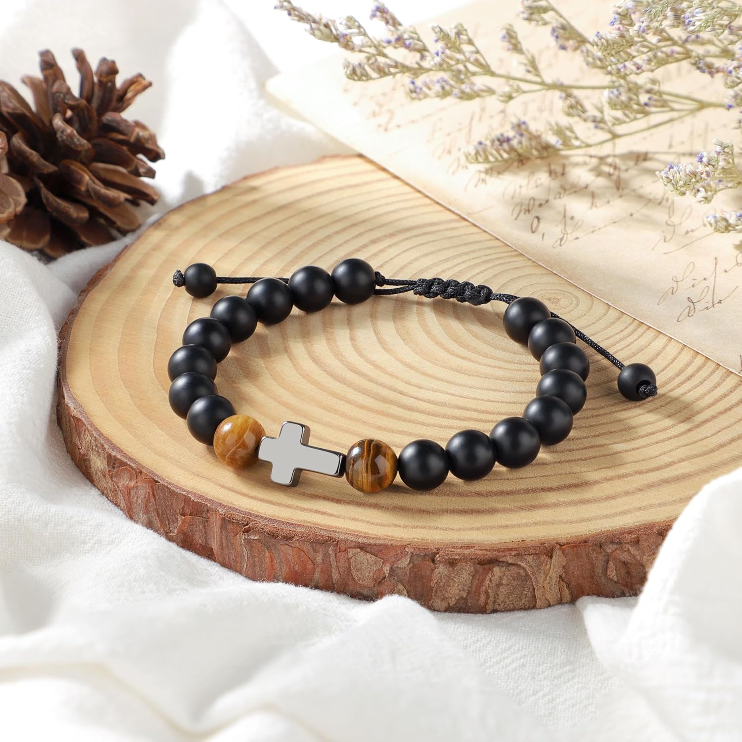 JoycuFF Gifts Cross Bracelet for Son, Grandson, Graduation Easter Birthday Christmas Valentines Bracelets Gifts for Teenage Stocking Stuffers - Image 5