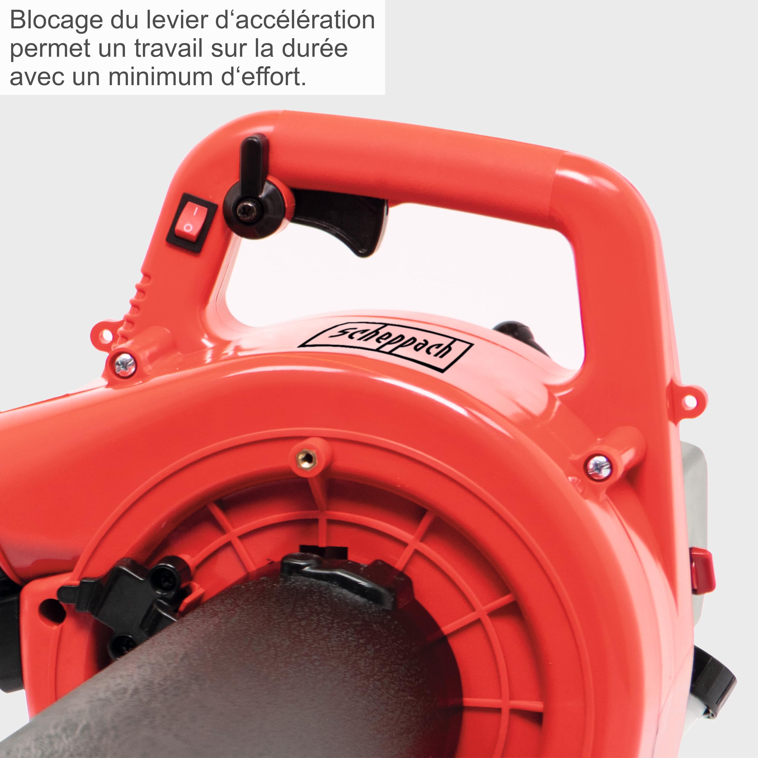 Scheppach Aspirateur Souffleur de Feuilles Thermique LBH2600P 25,4cm3 678 m³/h 268 km/h Sac 50L 4en1