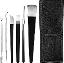 6 Pcs Kit Pedicure Professionnel pour Pieds Couteaux de Pédicure Lime pour Pieds outil de soin pour Cueillir Cors Enlever Peau Morte Réparer Ongles Épais