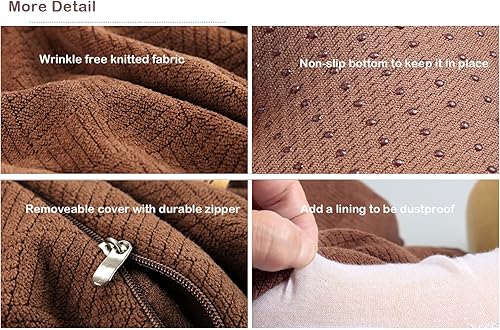 Miniatura 5 de Sigmat Cojín reclinable para personas mayores con espuma viscoelástica de 20 x 20 x 3 pulgadas, cojín de asiento cuadrado grande para silla