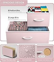 Vista 44 de Sorbus Cómoda con 8 cajones - Mueble para almacenar ropa para niño, para dormitorio, pasillo, clóset, oficina – Marco de acero, parte superior