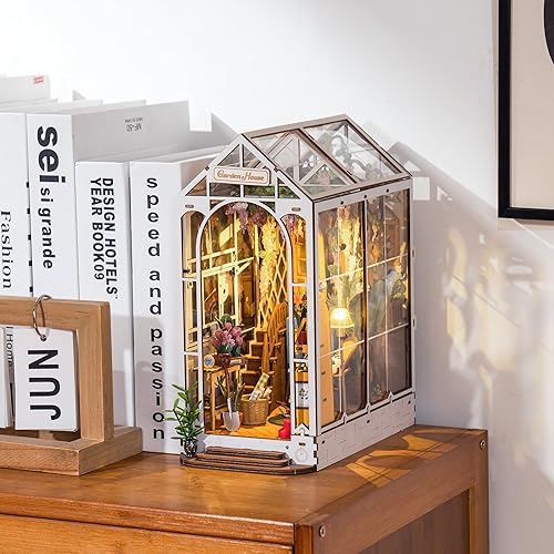 Miniatura 3 de ROBOTIME Kit de rincón de libros DIY Kit de casa en miniatura con luz LED Regalo decente