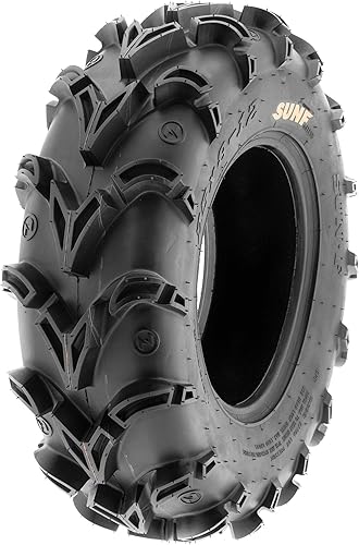Miniatura 6 de Juego de 4 neumáticos SunF 25x8-12 delanteros y 25x10-12 traseros Deep Mud + Trail ATV UTV Off-Road Neumáticos, 6PR, sin cámara A050