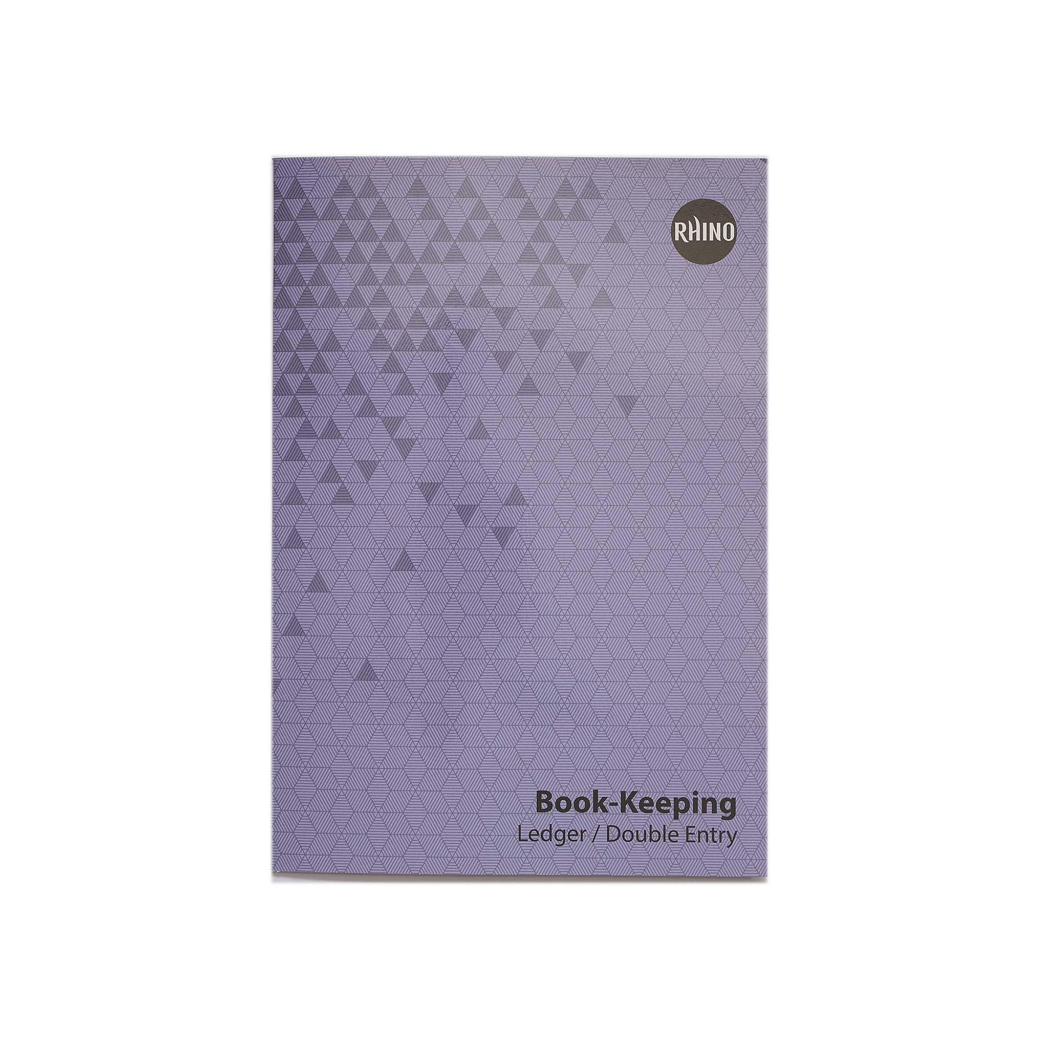 Rhino A4 Bookkeeping Book Ledger/Double Entry Ruling, Accounts & Ledger Book, 32-Page / 1-Pack, Office & Stationery Supplies