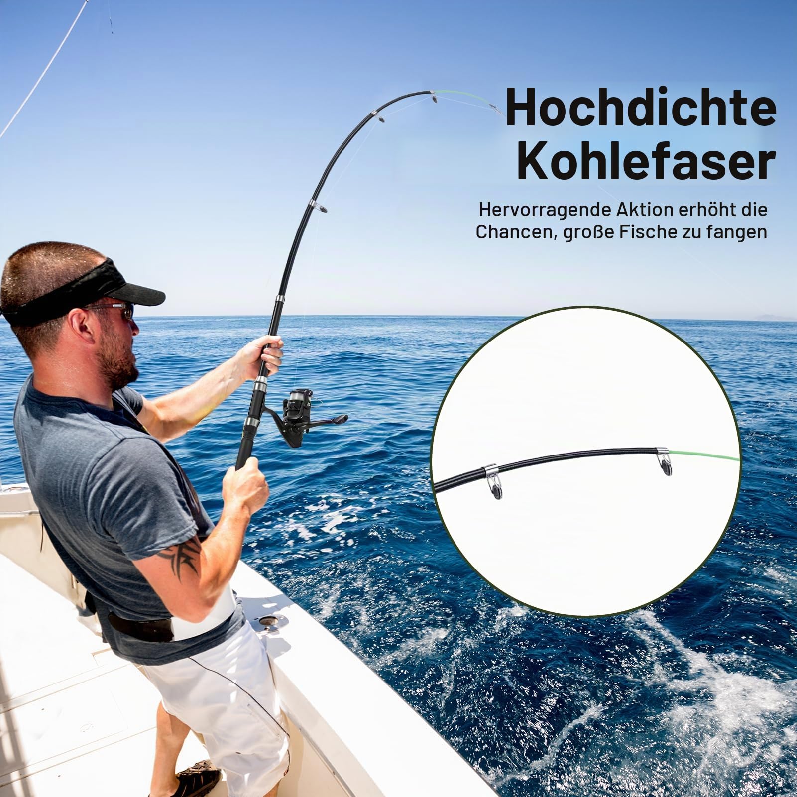 Lomffy Teleskop Angelruten und Rollen Kombi Set, 1.8M Angel Spinnruten Rollen Kombi Set mit Netto Kohlefaser Angelrute mit Tragetasche Angelrute Set mit Rolle Angelzubehör für Salzwasser Süßwasser