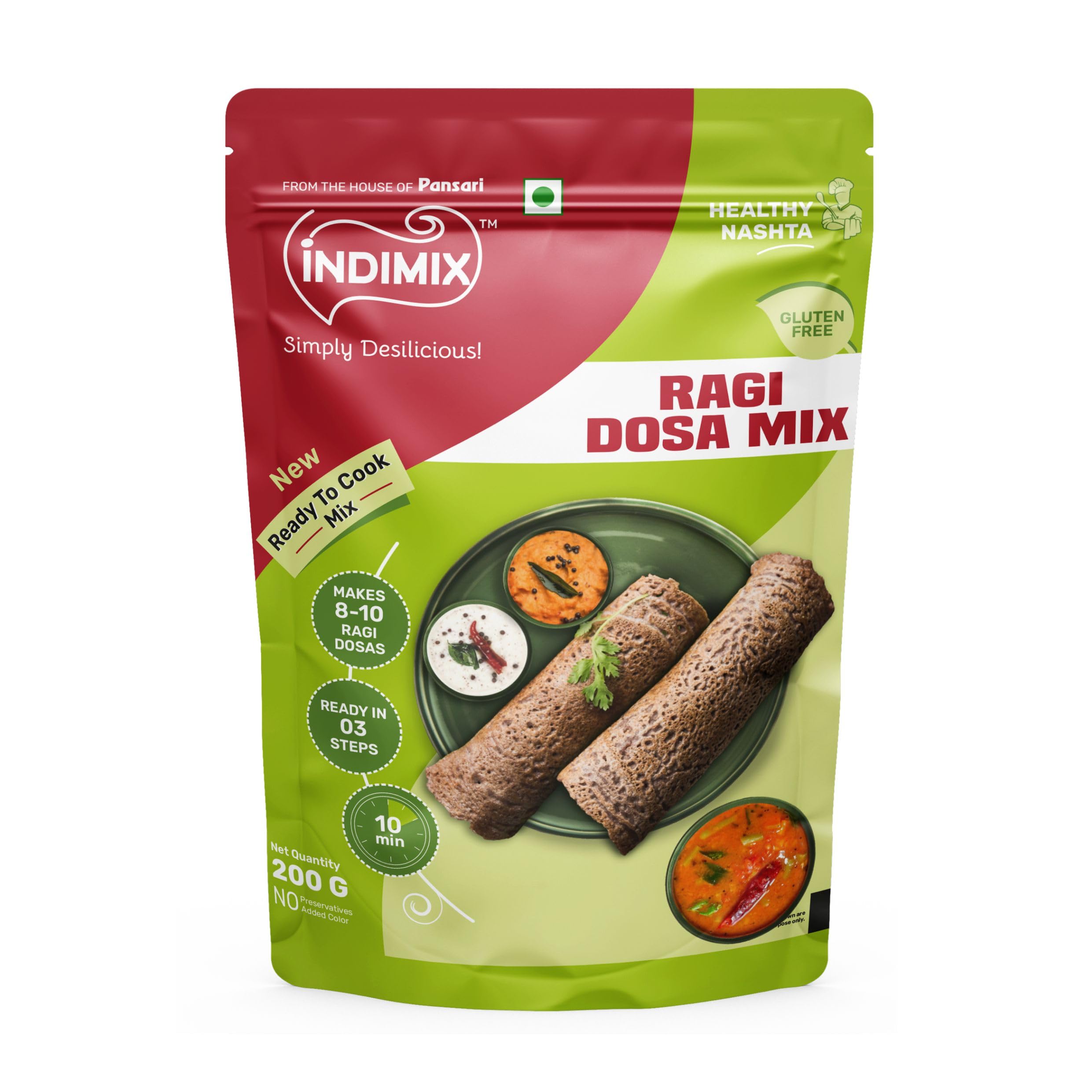 INDIMIX Ready to Cook Ragi Dosa 200 g (From the house of Pansari) (B0CTMNMVKG) Amazon Price History, Amazon Price Tracker