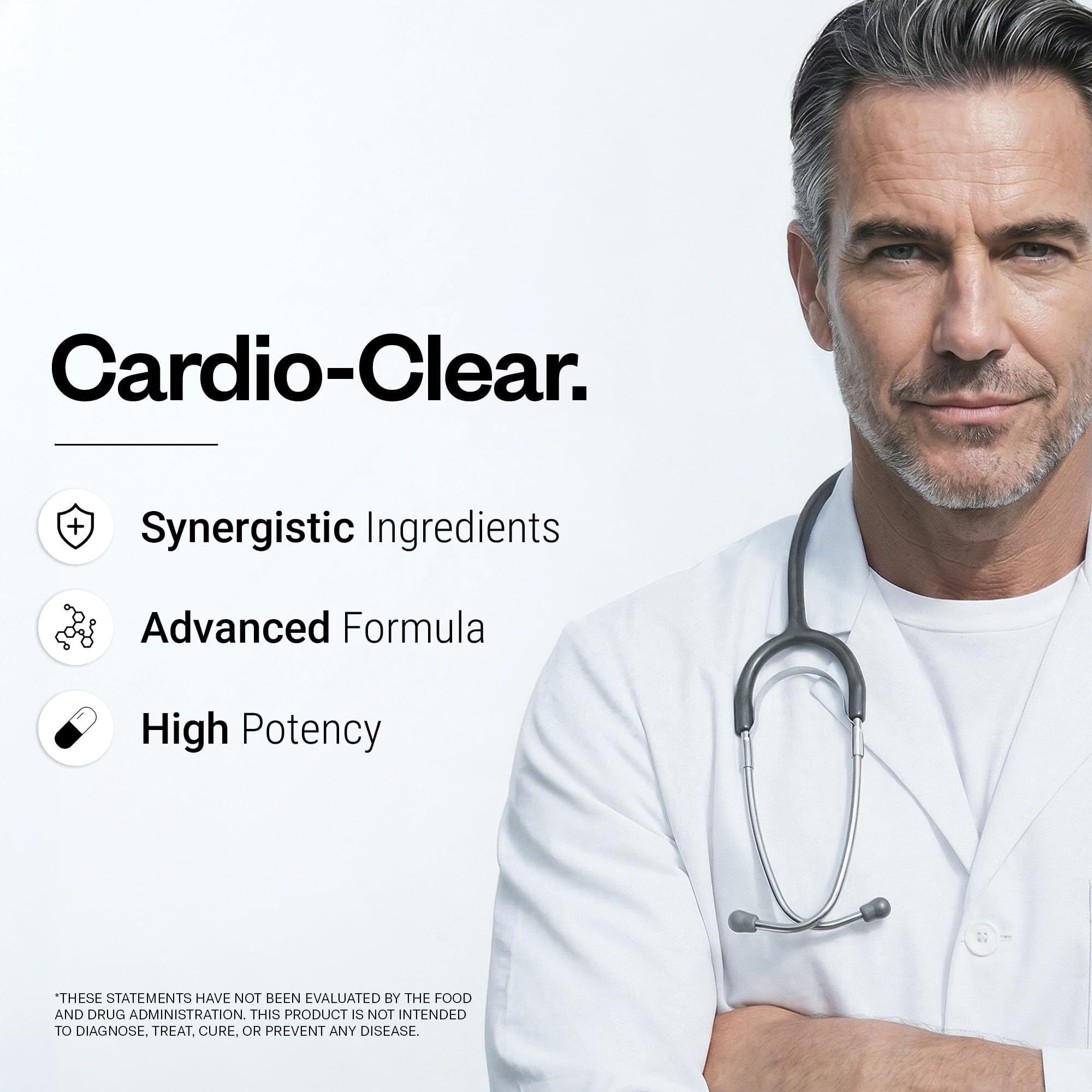 Supersmart - Cardio Clear (Garlic EDTA Supplement) - with Malic Acid, Calcium Disodium EDTA, Magnesium, Bromelain | Non-GMO & Gluten Free - 120 Vegetarian Capsules — Amazon image 2