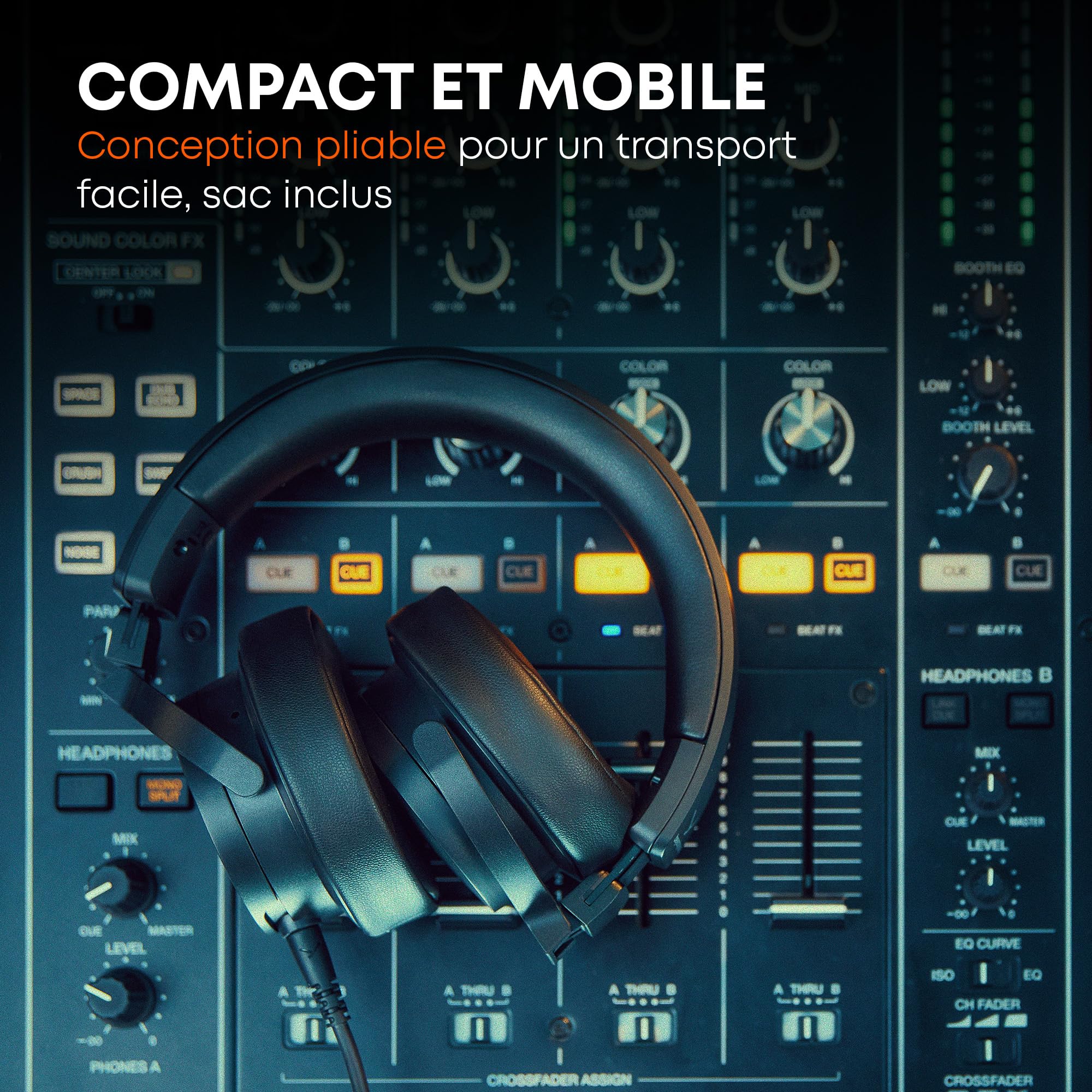 beyerdynamic DJ 300 Pro X Casque DJ Professionnel 2 en 1, Changement Supra-auriculaire/sur-auriculaire comme Fonction de Style et d'utilisation Flexible pour Les DJ Professionnels