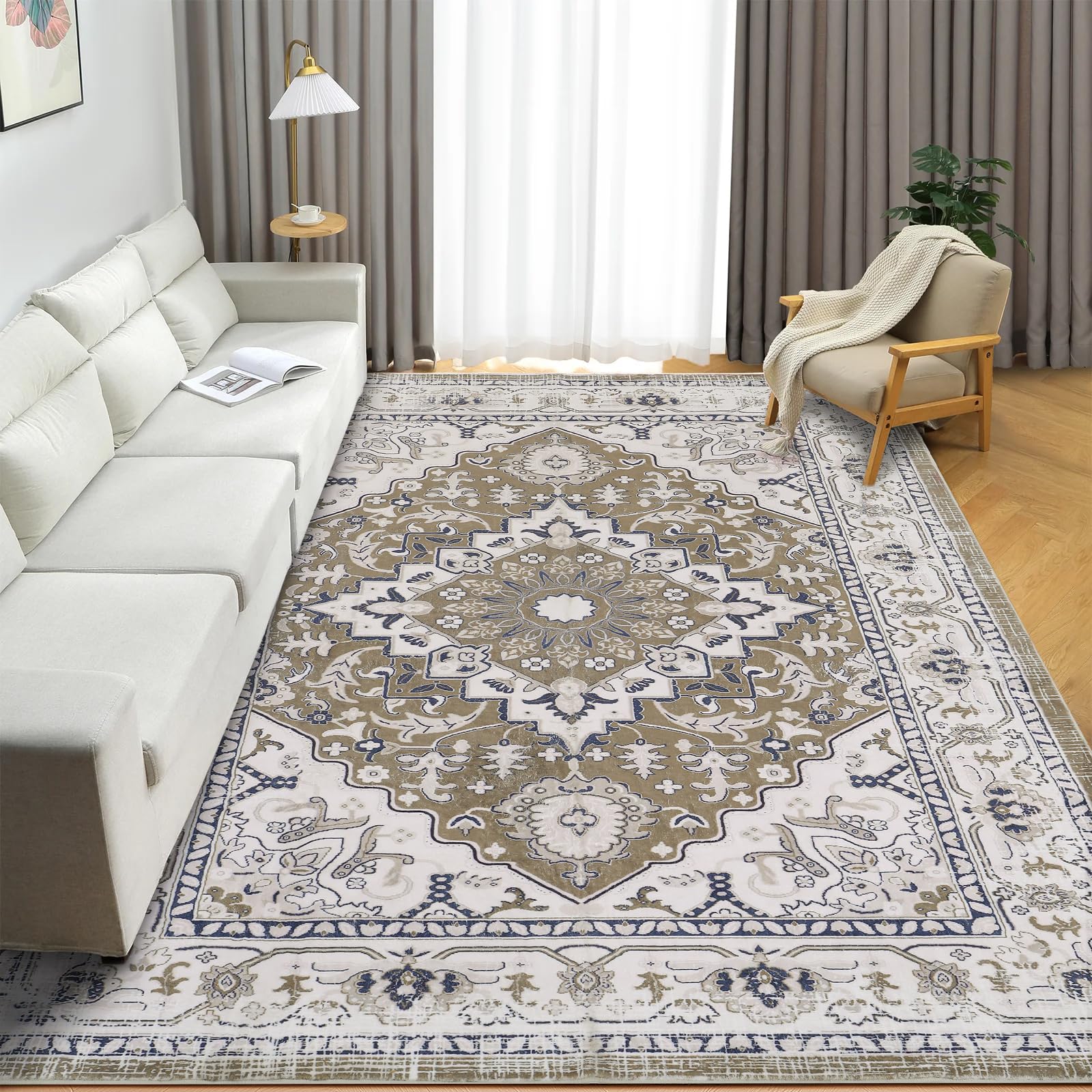 heritage modern rug carpet - 160×230cm SUPERIOR Heritage Green 8 ft. x 10 ft. Rectangle Floral