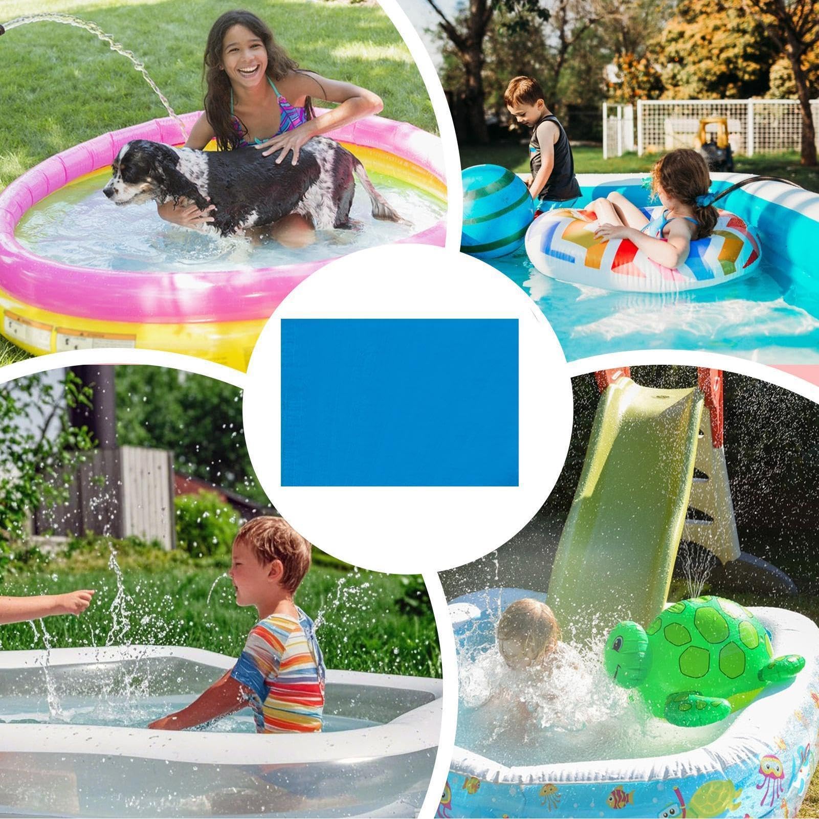 Generisch Tapis de protection de sol de piscine résistant à la perforation, indéchirable et résistant | Tapis de piscine extérieure pour l'extérieur dans le jardin pour l'entretien estival et prolonger la durée de vie