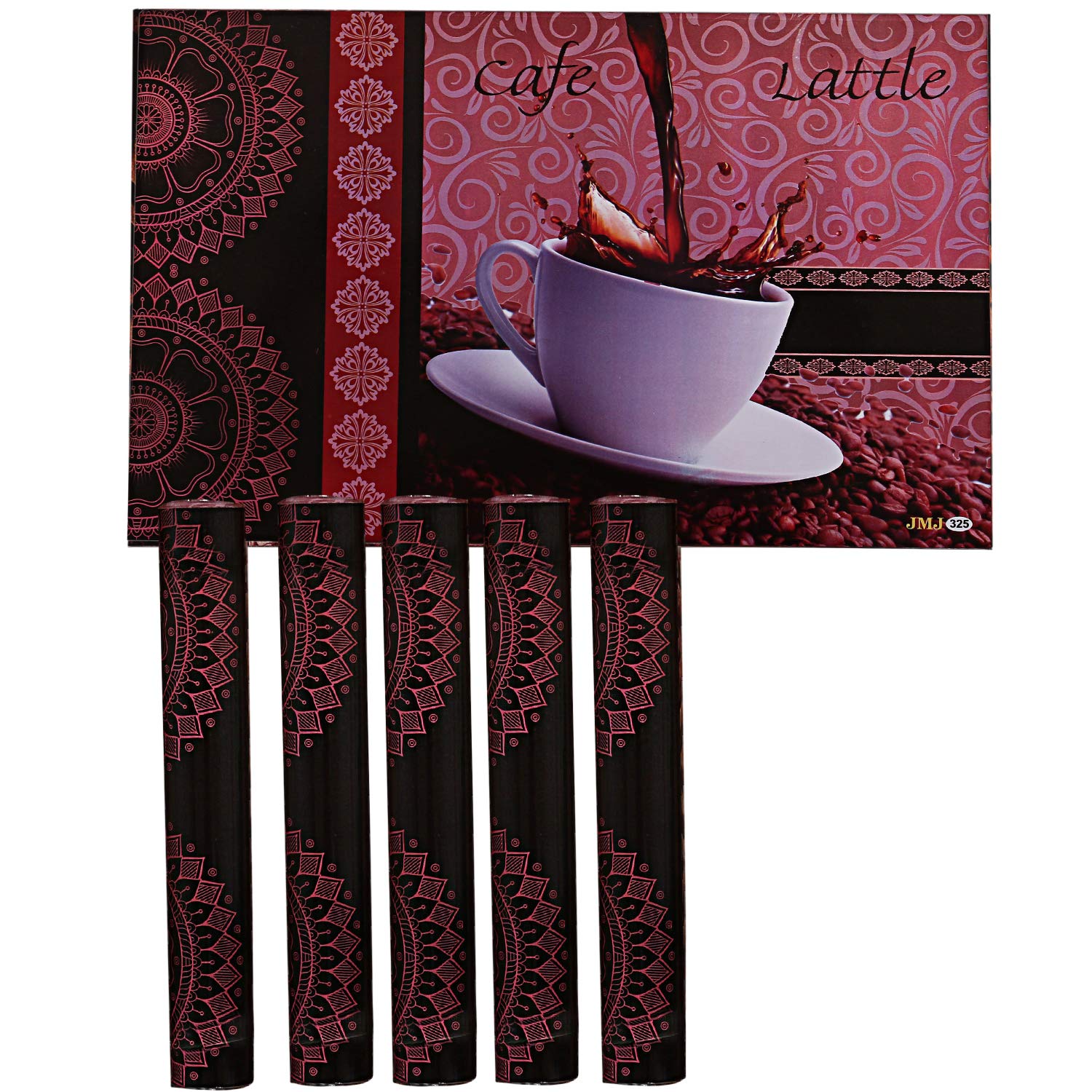 Kuber Industries PVC 6 Pieces Reversible Dining Table Placemat Set (Multi)-CTKTC28203