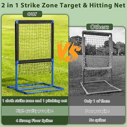 Miniatura 5 de Objetivo de zona de strike de béisbol para bolas de plástico Compatible con entrenamiento de lanzamiento de Wiffle Ball y Blitzball Fácil