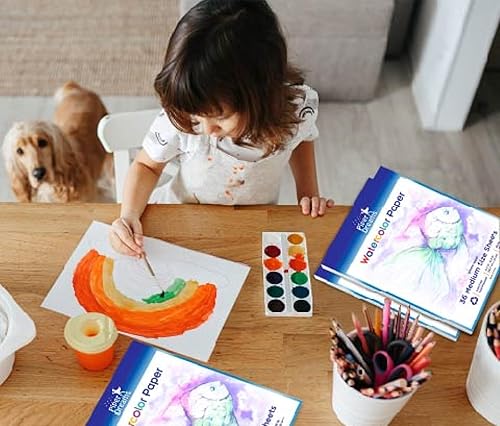 Miniatura 8 de Paquete de 3  Total de 108 hojas de papel de acuarela de alta calidad (11 x 16 pulgadas)  Stock pesado (98 libras), hojas blancas sueltas. Perfecto