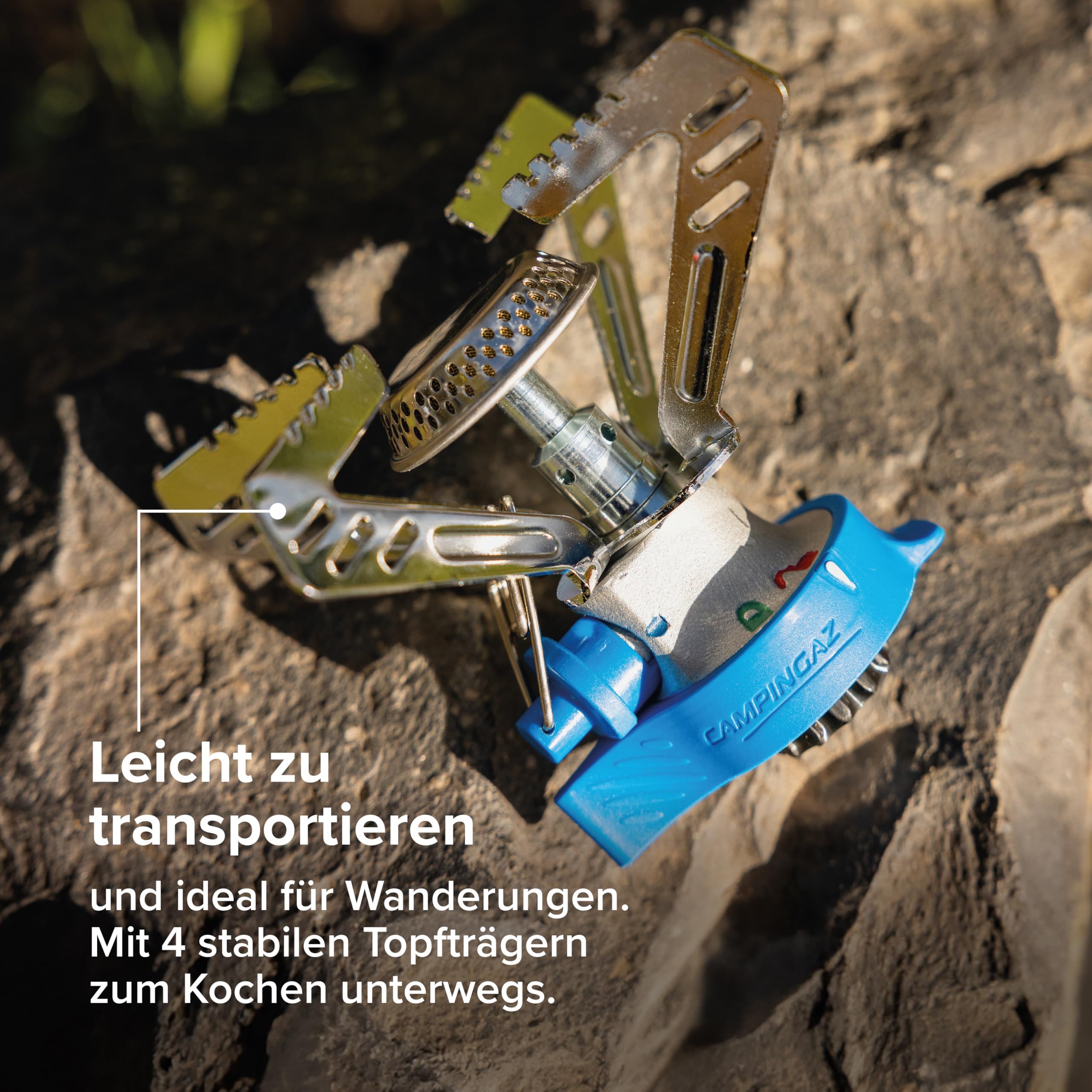 Campingaz Camping Connect Gaskocher | Mit einfachem Klickanschluss und Doppelverriegelung | Leichter 1-Flammen-Campingkocher | 1-Brenner Kocher | Hohe Leistung 1250 W | Camping und Festivals