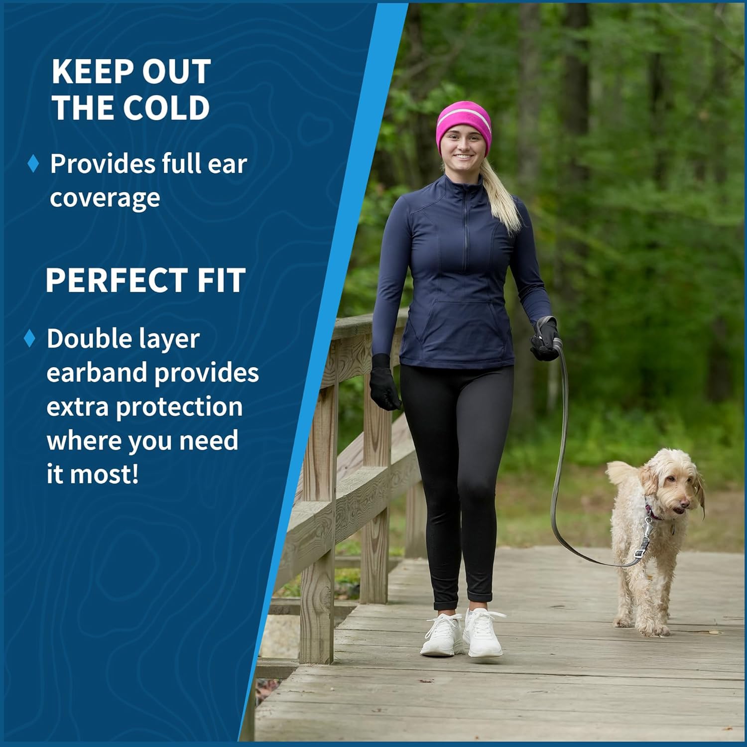 TrailHeads Women's Ponytail Hat | Reflective Cold Weather Running Beanie | Hat for Running, Hiking, XC Skiing - Image 5