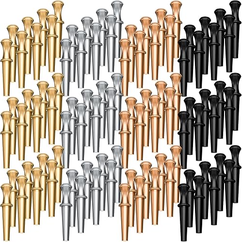 Chivao 96 clavijas de metal para cuna, para mesa de 1/8 agujeros con bolsa de almacenamiento con cordón, diseño cónico con 4 colores, para juego de