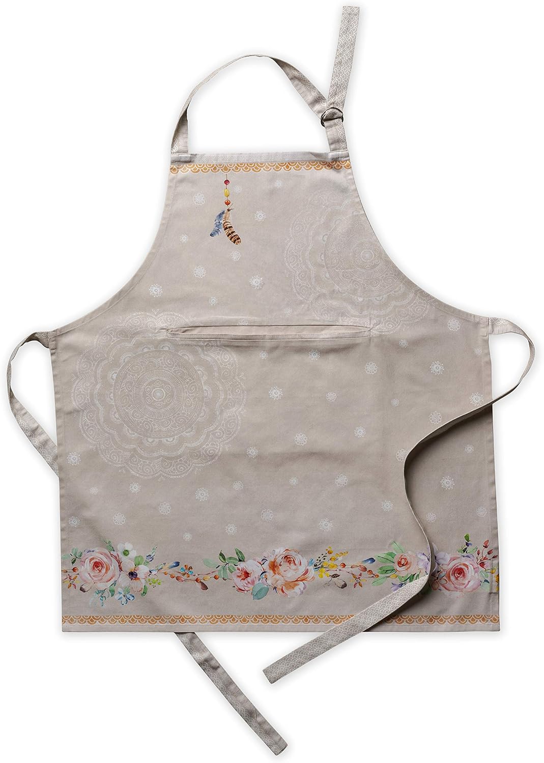 Maison d' Hermine 100% Cotton Apron for women with Pocket Kitchen Chef Spring/Summer Apron for Men Cooking Gardening Server Waitress Maid