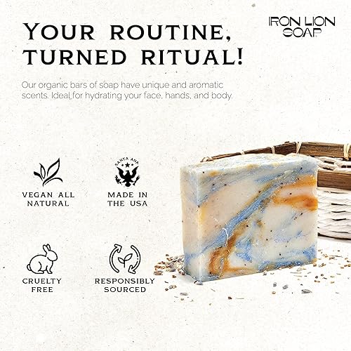 Miniatura 3 de Iron Lion Soap - Pedos de fruta, hechos a mano, vegano, orgánico, a base de plantas, jabón en barra, jabón de manos, jabón corporal, jabón de baño,