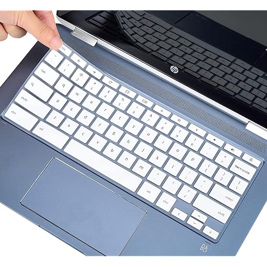 Keyboard Cover for HP 11.6/14 inch Chromebook x360, HP Chromebook 11 G2, G3, G4, G5, G6 EE G7 EE, HP Chromebook 14-db/ca/ak/DA 14B-CA 14a-na Series, HP Chromebook 14 G2 G3 G4 Keyboard Cover, White