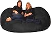 Chill Sack Memory Foam Bean Bag Lounger, 7.5-Feet, Black