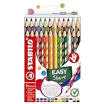 STABILO EASYcolors – Matita colorata Ergonomica – per Destrimani – Astuccio da 24 – Colori assortiti