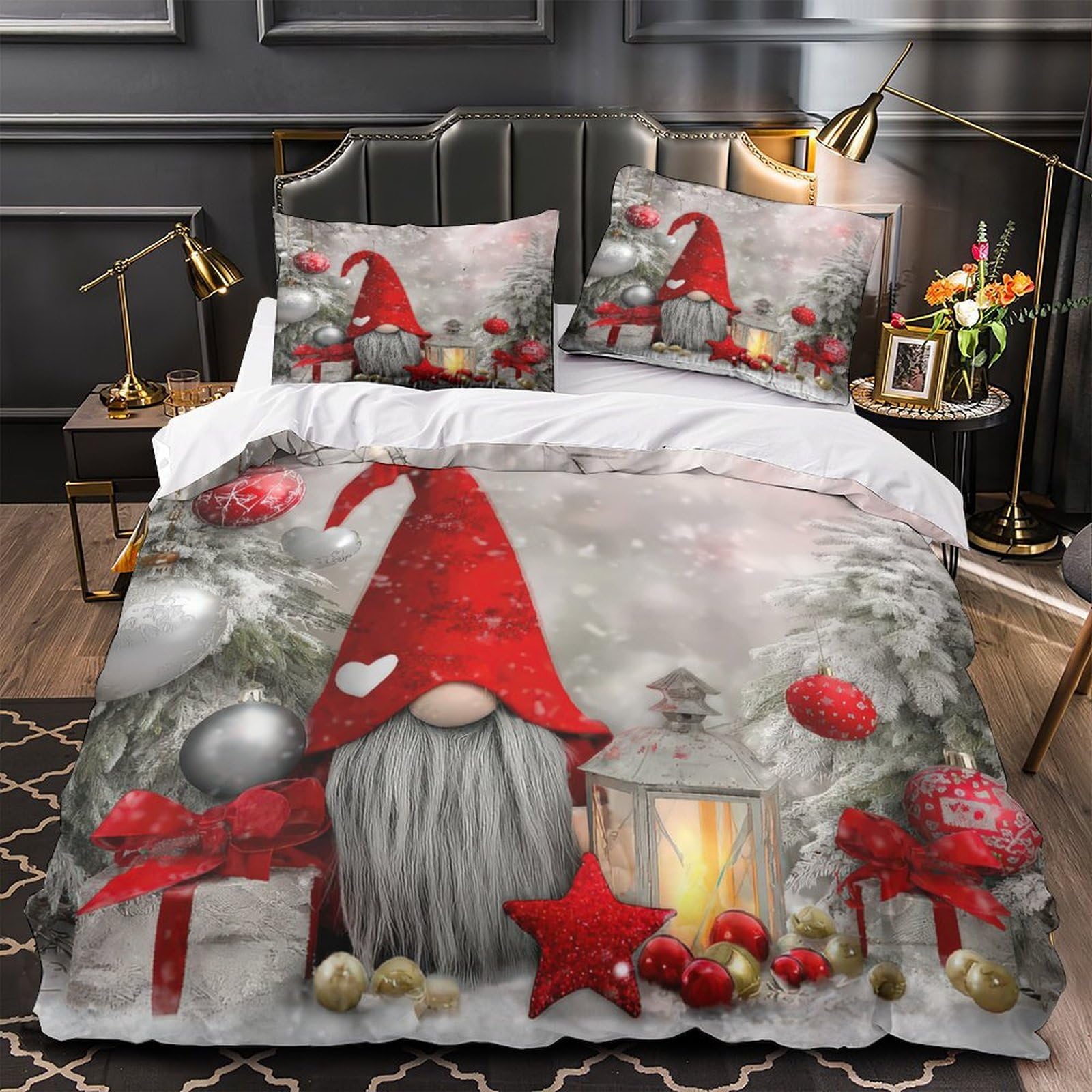 Gnomes de Noël housse de couette pour la chambre de votre garçon