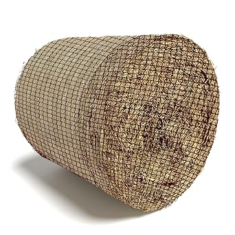 Hay Bales for Horses, Round Bale Slow Feed Hay Net, 5x5 ft Knotless Haynet Feeder for Livestocks, Large Hay Net Wrap Around the Hay Bale for Horse Cattle Sheep in Farms and Pastures Black