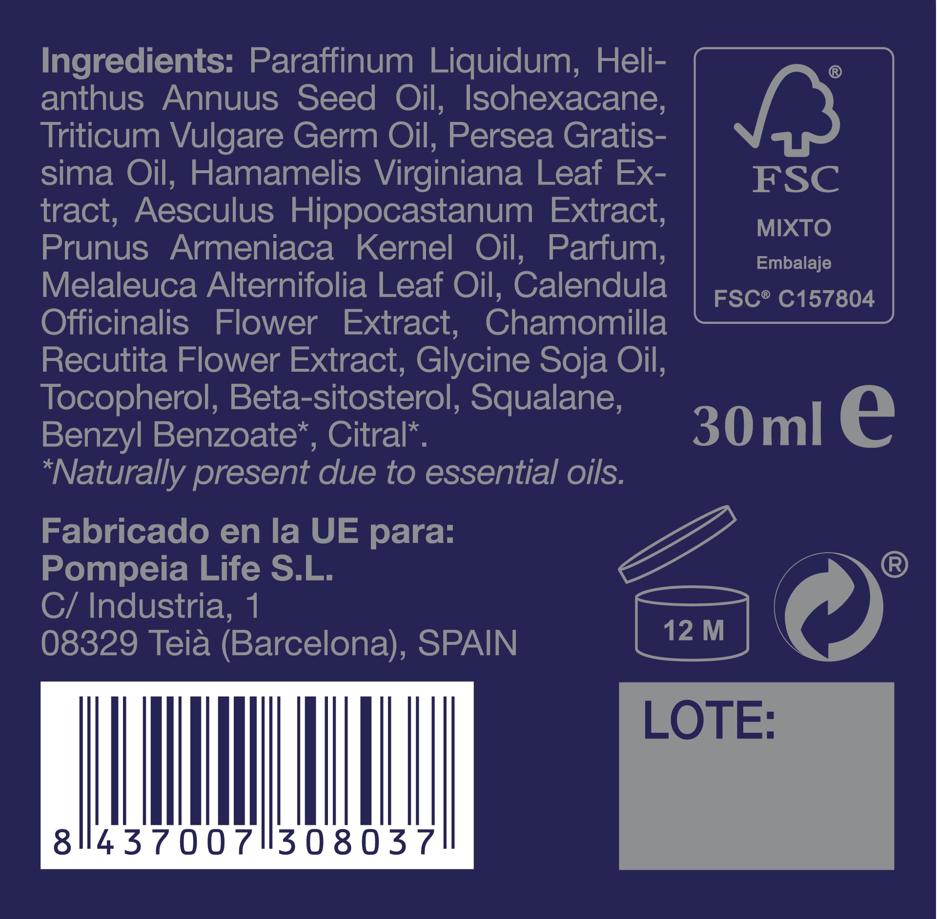 Olevm di Pompeia Piel y Mucosas Anal y Perineal 30ml