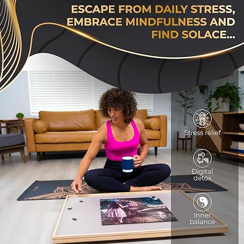 Miniatura 6 de ZenChalet Fairy Tale - Rompecabezas de madera prémium de 500 piezas para adultos, piezas de forma única con construcción de madera duradera,