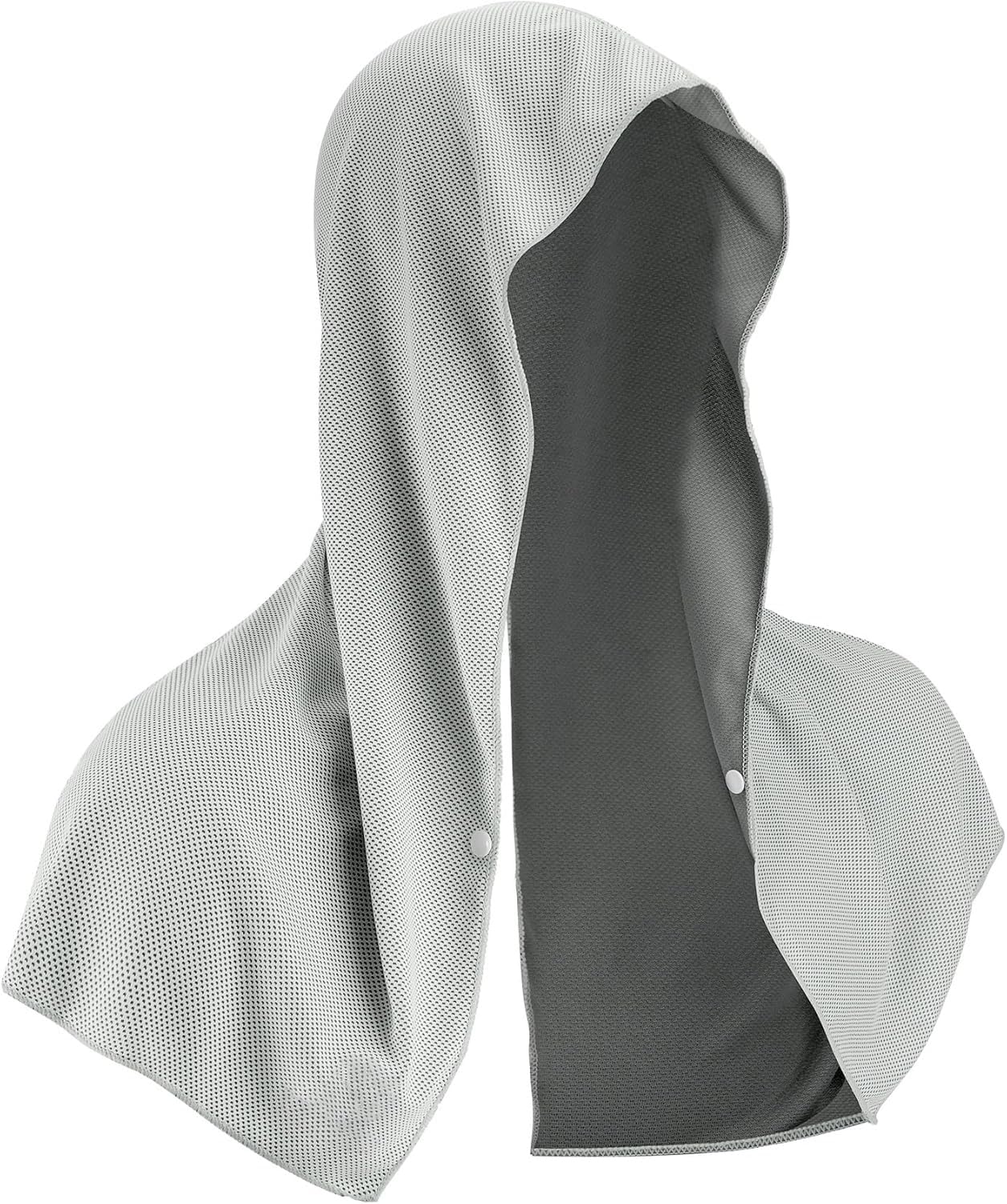 LWAQWHU Cooling Towel,Sun Protection Cooling Towel for Hot Weather Travel, UV Protection Sport Head for Neck Face Quick Drying Absorbent Travel (Light Grey)