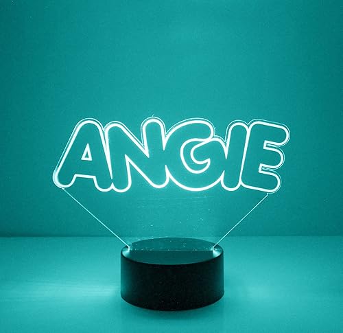 Mirror Magic - Letrero LED personalizado con nombre, luz acrílica transparente personalizada con control remoto, 16 colores y 4 modos, regalo de luz