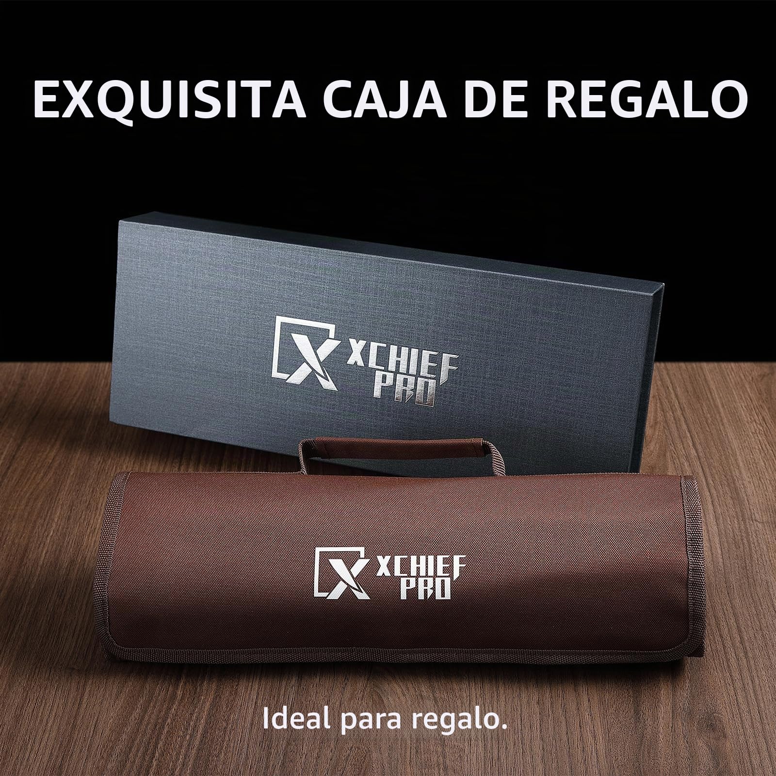 Juego de 4 cuchillos de cocina japoneses de acero al carbono | Juego de cuchillos de cocina que incluye cuchillo Kiritsuke/Gyutou/Santoku/Nakiri, con tijeras para aves/bolsa de transporte